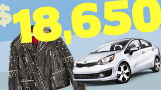 How An $18,650 Kia Rio Compares To A Studded Leather Jacket That Costs The Same